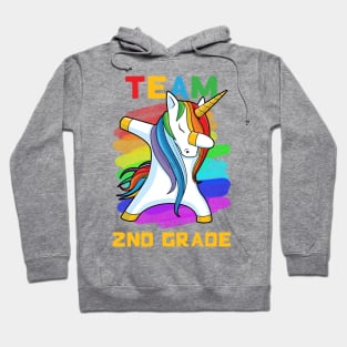 Team 2ND GRADE Unicorn Dabbing Gift Back To School Hoodie